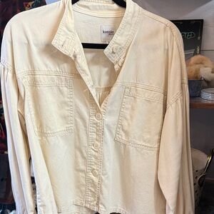 Kensie Off-White Casual Button-Up